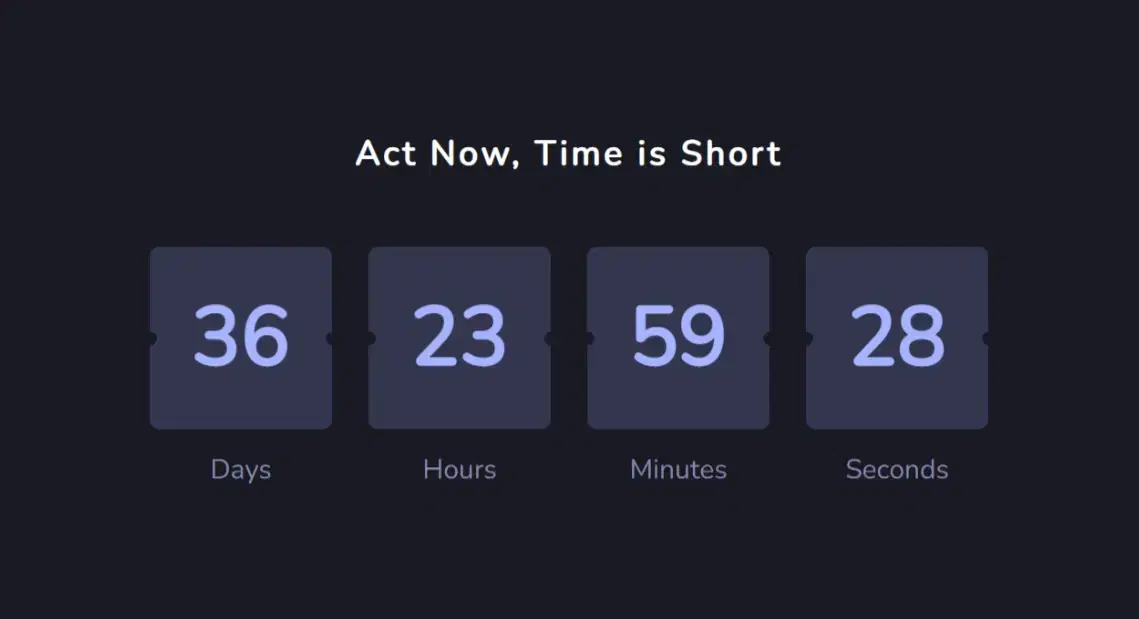 Offer Countdown Timer Component - Tailwindtap