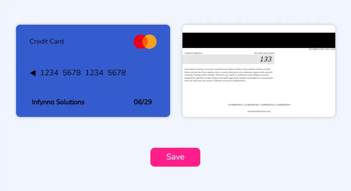 Credit/debit Card Creditcard Component - Tailwindtap
