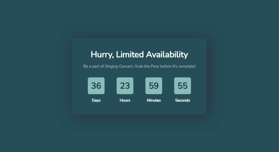 Sales End Countdown Timer Component - Tailwindtap