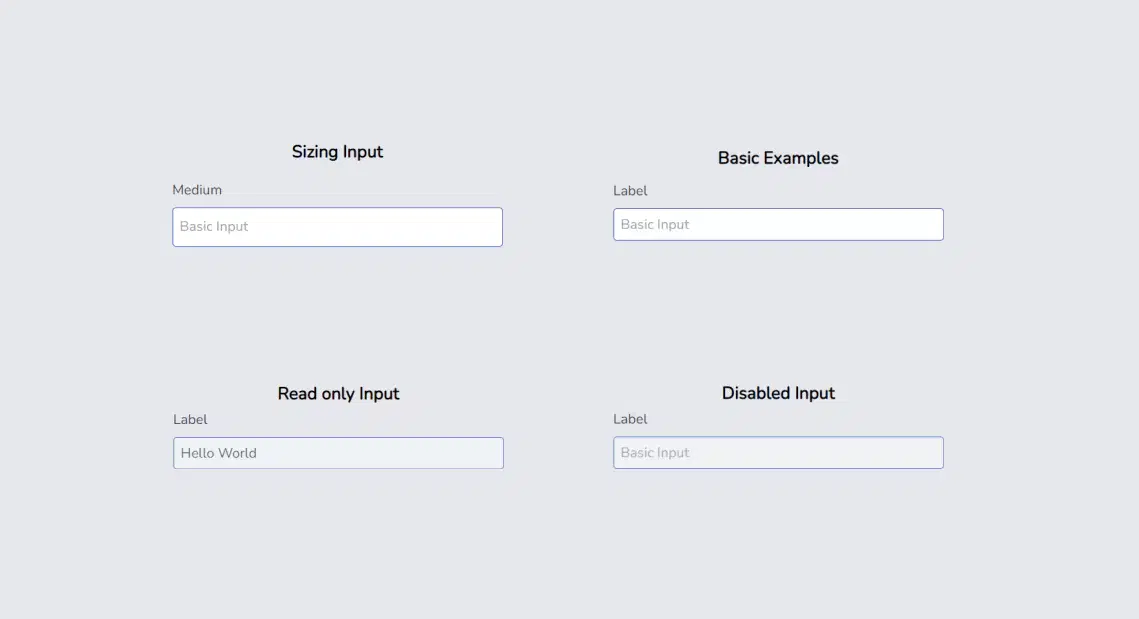 Various Inputs Input Component - Tailwindtap Various Inputs Input Component - Tailwindtap