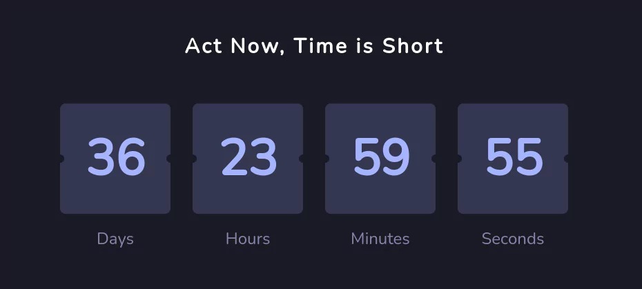 Tailwind CSS Offer Countdown Component