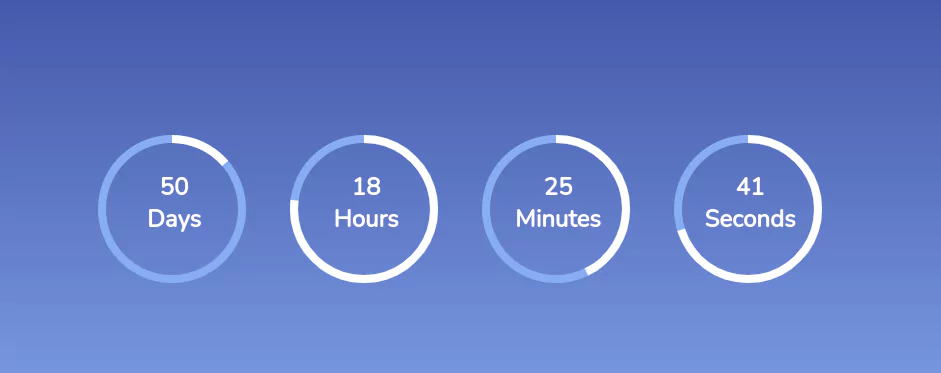 Website Launch Countdown Component with Tailwind