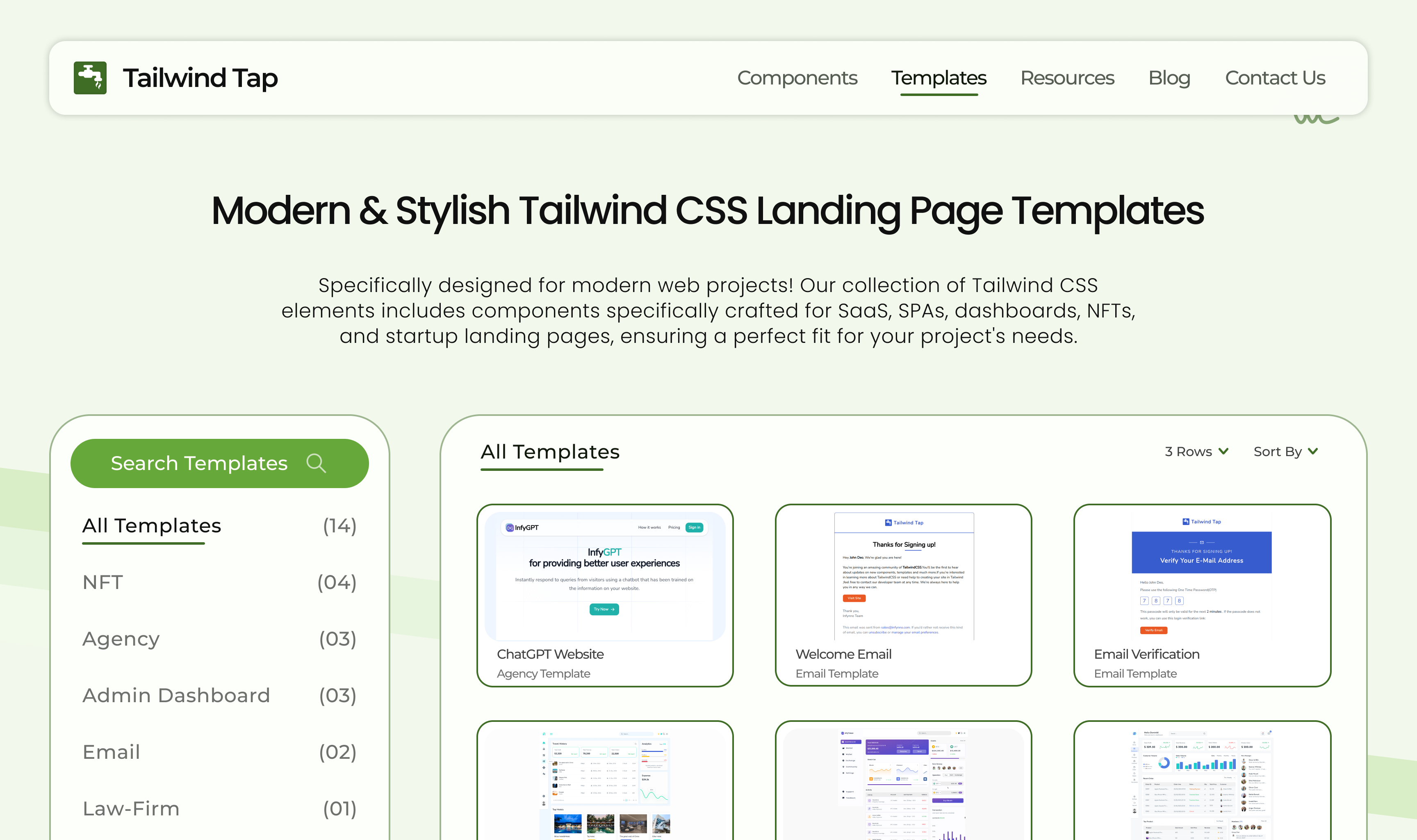 Trending Tailwind Css Landing Page Templates Tailwindtap